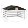 Caseta de cortacésped robótico blanco y negro 78x74x54 cm abeto de vidaXL, Fundas para cortadoras de césped - Ref: Foro24-315...