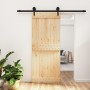 Puerta corredera con herrajes madera maciza de pino 85x210 cm de vidaXL, Puertas - Ref: Foro24-3203232, Precio: 157,49 €, Des...