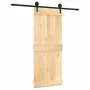 Puerta corredera con herrajes madera maciza de pino 85x210 cm de vidaXL, Puertas - Ref: Foro24-3203232, Precio: 153,86 €, Des...