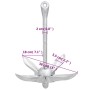 Ancla plegable con cuerda hierro maleable plateado 4 kg de vidaXL, Anclas - Ref: Foro24-94276, Precio: 60,44 €, Descuento: %