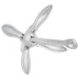 Ancla plegable con cuerda hierro maleable plateado 6 kg de vidaXL, Anclas - Ref: Foro24-94277, Precio: 65,95 €, Descuento: %