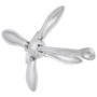 Ancla plegable con cuerda hierro maleable plateado 8 kg de vidaXL, Anclas - Ref: Foro24-94278, Precio: 77,17 €, Descuento: %