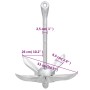 Ancla plegable con cuerda hierro maleable plateado 8 kg de vidaXL, Anclas - Ref: Foro24-94278, Precio: 77,17 €, Descuento: %