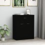 Aparador de madera contrachapada negro 60x30x75 cm de vidaXL, Aparadores - Ref: Foro24-800712, Precio: 63,34 €, Descuento: %