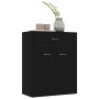 Aparador de madera contrachapada negro 60x30x75 cm de vidaXL, Aparadores - Ref: Foro24-800712, Precio: 63,34 €, Descuento: %
