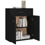 Aparador de madera contrachapada negro 60x30x75 cm de vidaXL, Aparadores - Ref: Foro24-800712, Precio: 63,34 €, Descuento: %