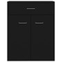 Aparador de madera contrachapada negro 60x30x75 cm de vidaXL, Aparadores - Ref: Foro24-800712, Precio: 63,34 €, Descuento: %