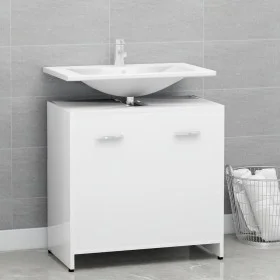 Armario de baño madera contrachapada blanco 60x33x61 cm de vidaXL, Muebles de baño - Ref: Foro24-802570, Precio: 48,91 €, Des...