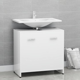 Armario de baño madera contrachapada blanco 60x33x61 cm de vidaXL, Muebles de baño - Ref: Foro24-802570, Precio: 50,06 €, Des...