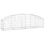 Cesta de gaviones forma arco hierro galvanizado 200x50x40/60 cm en Macetas y jardineras | Comprar online en Foru.es