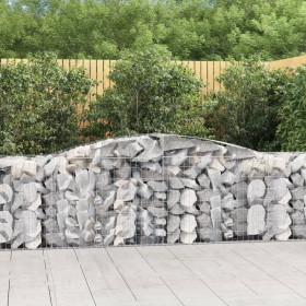 Cestas de gaviones 6 uds forma de arco hierro 400x50x80/100 cm en Macetas y jardineras | Comprar online en Foru.es
