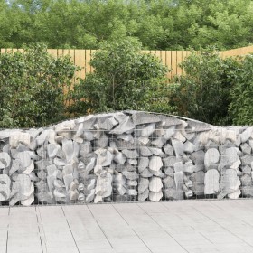 Cestas de gaviones 8 uds forma de arco hierro 400x50x80/100 cm en Macetas y jardineras | Comprar online en Foru.es