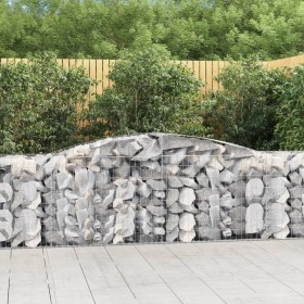 Cestas de gaviones 15 uds forma de arco hierro 400x50x80/100 cm en Macetas y jardineras | Comprar online en Foru.es