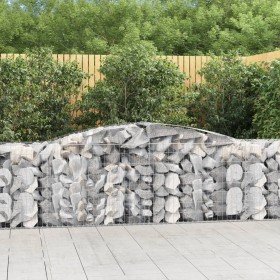 Cestas de gaviones 15 uds forma de arco hierro 400x50x80/100 cm en Macetas y jardineras | Comprar online en Foru.es