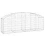 Cesta de gaviones forma arco hierro galvanizado 200x50x60/80 cm en Macetas y jardineras | Comprar online en Foru.es