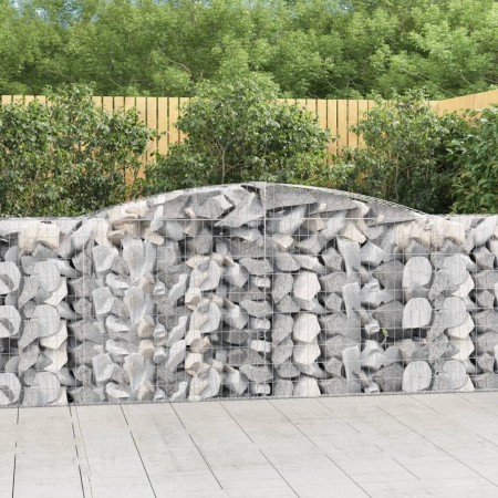 Cestas de gaviones 2 uds forma de arco hierro 400x50x100/120 cm en Macetas y jardineras | Comprar online en Foru.es