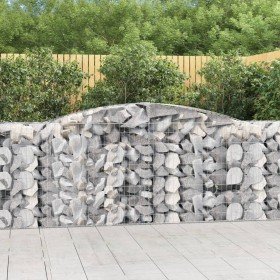 Cestas de gaviones 4 uds forma de arco hierro 400x50x100/120 cm en Macetas y jardineras | Comprar online en Foru.es