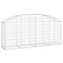 Cesta de gaviones forma arco hierro galvanizado 200x50x80/100cm en Macetas y jardineras | Comprar online en Foru.es