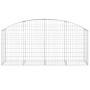 Cesta de gaviones forma arco hierro galvanizado 200x50x80/100cm en Macetas y jardineras | Comprar online en Foru.es