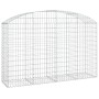 Cesta gaviones forma arco hierro galvanizado 200x50x120/140 cm en Macetas y jardineras | Comprar online en Foru.es