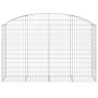 Cesta gaviones forma arco hierro galvanizado 200x50x120/140 cm en Macetas y jardineras | Comprar online en Foru.es