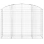 Cesta gaviones forma arco hierro galvanizado 200x50x140/160 cm en Macetas y jardineras | Comprar online en Foru.es