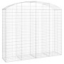 Cesta gaviones forma arco hierro galvanizado 200x50x160/180 cm en Macetas y jardineras | Comprar online en Foru.es