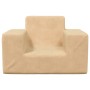 Sofá para niños felpa suave color crema de vidaXL, Mobiliario para bebés y niños pequeños - Ref: Foro24-341812, Precio: 30,18...