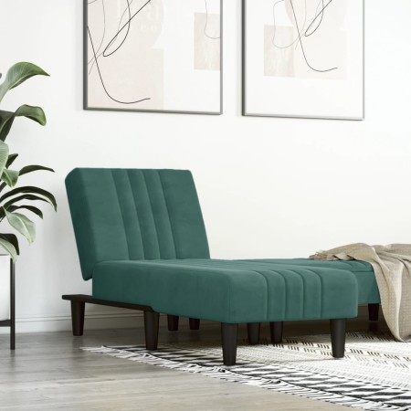 Sofá diván de terciopelo verde oscuro de vidaXL, Divanes - Ref: Foro24-352828, Precio: 155,59 €, Descuento: %