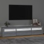 Mueble de TV con luces LED gris sonoma 195x35x40 cm de vidaXL, Muebles TV - Ref: Foro24-3152744, Precio: 129,83 €, Descuento: %