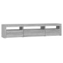 Mueble de TV con luces LED gris sonoma 195x35x40 cm de vidaXL, Muebles TV - Ref: Foro24-3152744, Precio: 129,83 €, Descuento: %