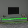 Mueble de TV con luces LED gris sonoma 270x35x40 cm de vidaXL, Muebles TV - Ref: Foro24-3152752, Precio: 171,08 €, Descuento: %
