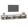 Mueble de TV con luces LED gris sonoma 270x35x40 cm de vidaXL, Muebles TV - Ref: Foro24-3152752, Precio: 172,69 €, Descuento: %