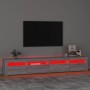 Mueble de TV con luces LED gris Sonoma 240x35x40 cm de vidaXL, Muebles TV - Ref: Foro24-3152768, Precio: 156,99 €, Descuento: %