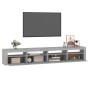 Mueble de TV con luces LED gris Sonoma 240x35x40 cm de vidaXL, Muebles TV - Ref: Foro24-3152768, Precio: 156,99 €, Descuento: %