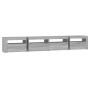 Mueble de TV con luces LED gris Sonoma 240x35x40 cm de vidaXL, Muebles TV - Ref: Foro24-3152768, Precio: 156,99 €, Descuento: %