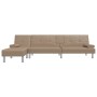 Sofá cama en forma de L cuero sintético capuchino 255x140x70 cm de vidaXL, Sofás - Ref: Foro24-3157268, Precio: 461,65 €, Des...