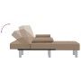 Sofá cama en forma de L cuero sintético capuchino 255x140x70 cm de vidaXL, Sofás - Ref: Foro24-3157268, Precio: 461,65 €, Des...