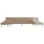 Sofá cama en forma de L cuero sintético capuchino 255x140x70 cm von vidaXL, Sofas - Ref: Foro24-3157268, Preis: 457,25 €, Rab...