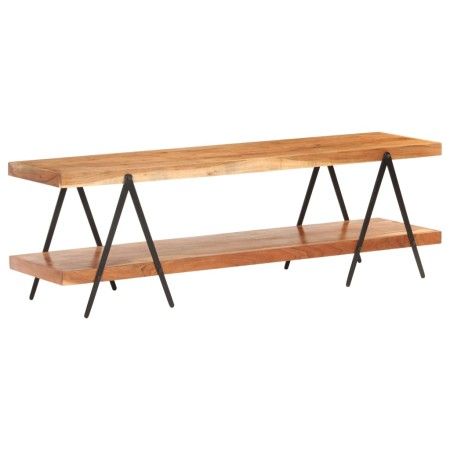 Mueble para TV de madera maciza de acacia 160x40x50 cm de vidaXL, Muebles TV - Ref: Foro24-320500, Precio: 288,46 €, Descuent...