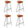 Küchenhocker 4 Einheiten braunes Echtleder von vidaXL, Küchenhocker - Ref: Foro24-276365, Preis: 442,27 €, Rabatt: %
