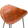 Küchenhocker 4 Einheiten braunes Echtleder von vidaXL, Küchenhocker - Ref: Foro24-276365, Preis: 442,27 €, Rabatt: %