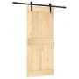 Schiebetür mit Beschlägen aus massivem Zirbenholz 90x210 cm von vidaXL, Türen - Ref: Foro24-3202974, Preis: 177,14 €, Rabatt: %