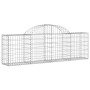 Cesta de gaviones forma arco hierro galvanizado 200x30x60/80 cm en Macetas y jardineras | Comprar online en Foru.es