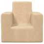 Sofá para niños felpa suave color crema de vidaXL, Mobiliario para bebés y niños pequeños - Ref: Foro24-341836, Precio: 26,29...