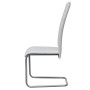 Sillas voladizas de comedor 4 unidades cuero sintético blanco de vidaXL, Sillas de comedor - Ref: Foro24-242288, Precio: 210,...