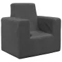 Sofá para niños felpa suave gris antracita de vidaXL, Mobiliario para bebés y niños pequeños - Ref: Foro24-341835, Precio: 37...