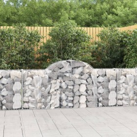 Cesta de gaviones forma arco hierro galvanizado 200x30x80/100cm en Macetas y jardineras | Comprar online en Foru.es