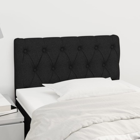 Cabecero de tela negro 80x7x78/88 cm de vidaXL, Cabeceros y pies de cama - Ref: Foro24-346300, Precio: 37,56 €, Descuento: %