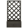 Jardinera enrejada de jardín madera abeto gris 50x25x90 cm en Macetas y jardineras | Comprar online en Foru.es